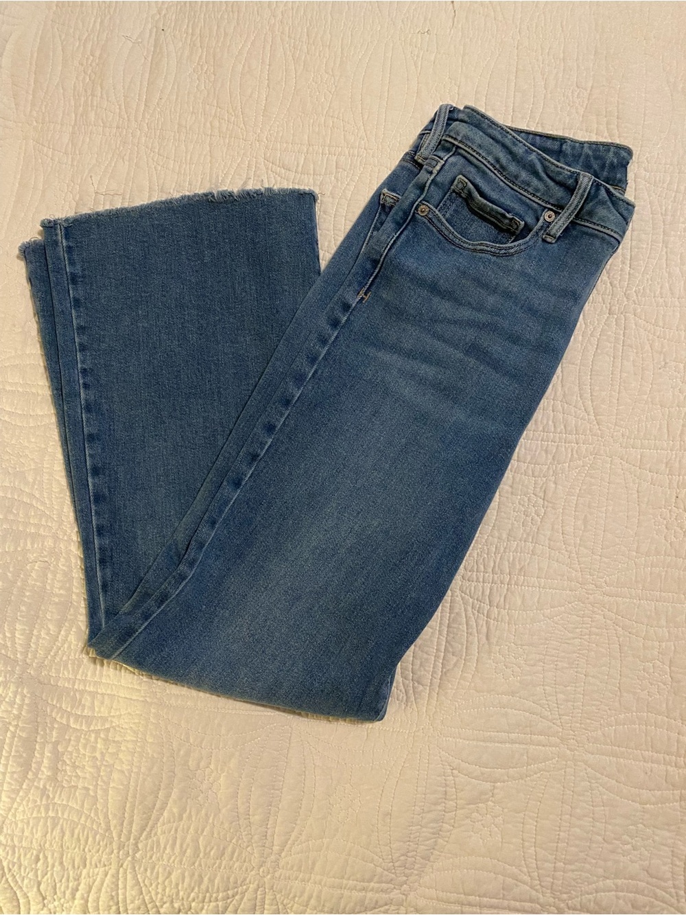 Women's Flare Jeans in Deep Blue Wash